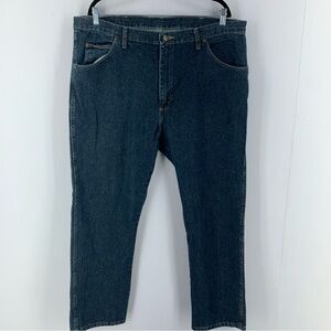 Wrangler Mens 40x30‎ Regular Fit Jeans Cotton Denim Work Pants Blue Cotton